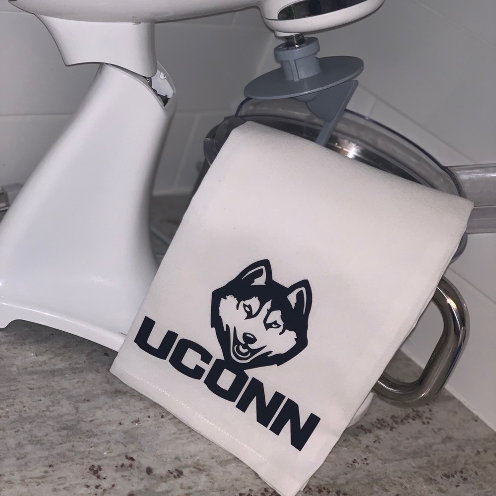 Uconn Husky tea towel